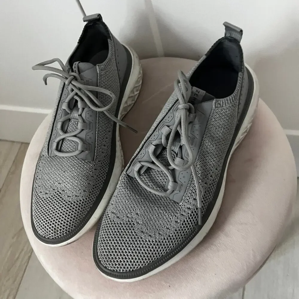Cole Haan Men's 2.ZERØGRAND Stitchlit Gray Oxford Sneakers Size 10.5